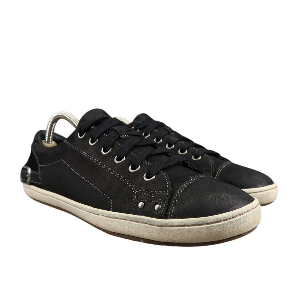 Taos Shoes Womens 9.5 Sneaker Lifestyle Casual Leather Capital Black Low Lace Up